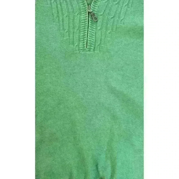 Style & Co Women’s 1/4 Zip Ribbed Knit 100% COTTON Sweater Green/Black Size 3X - Picture 4 of 11